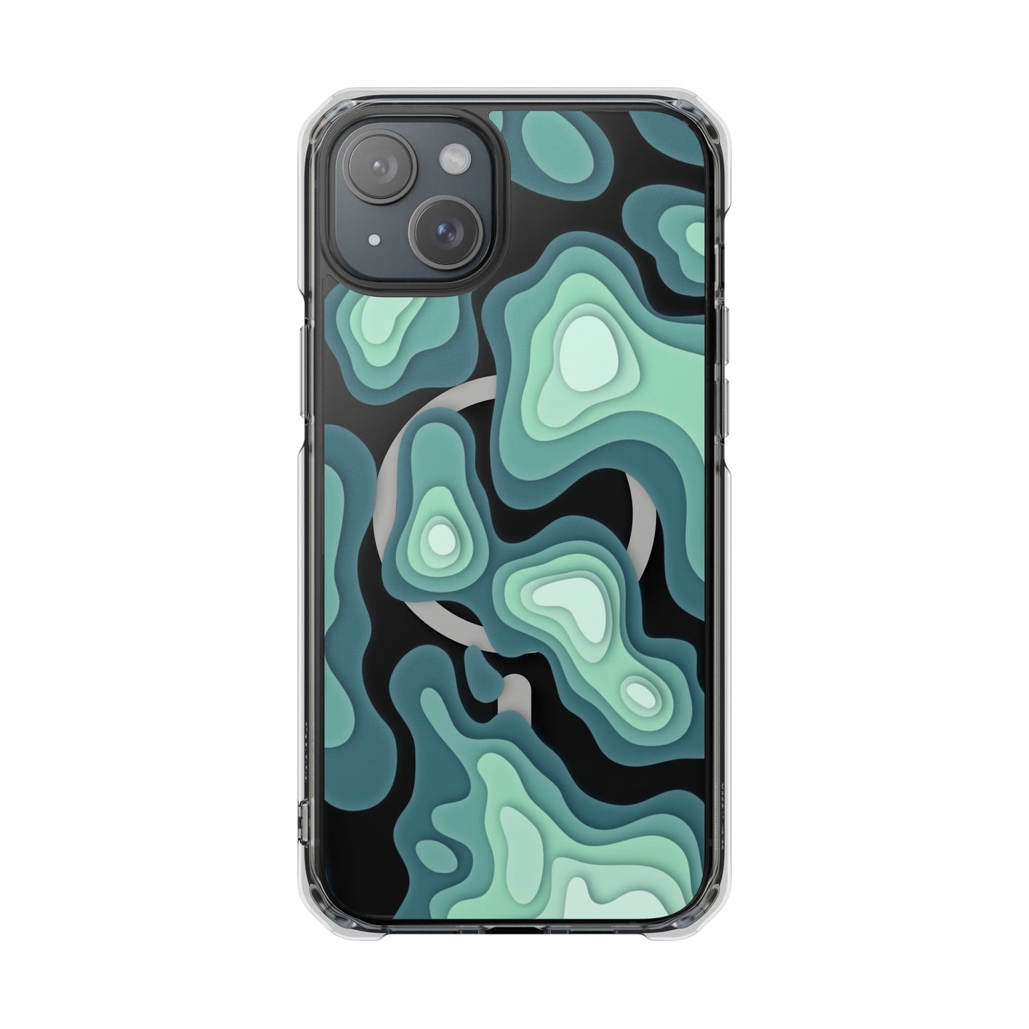 Abstract Wave Topographic Map Design - Magnetic iPhone Case