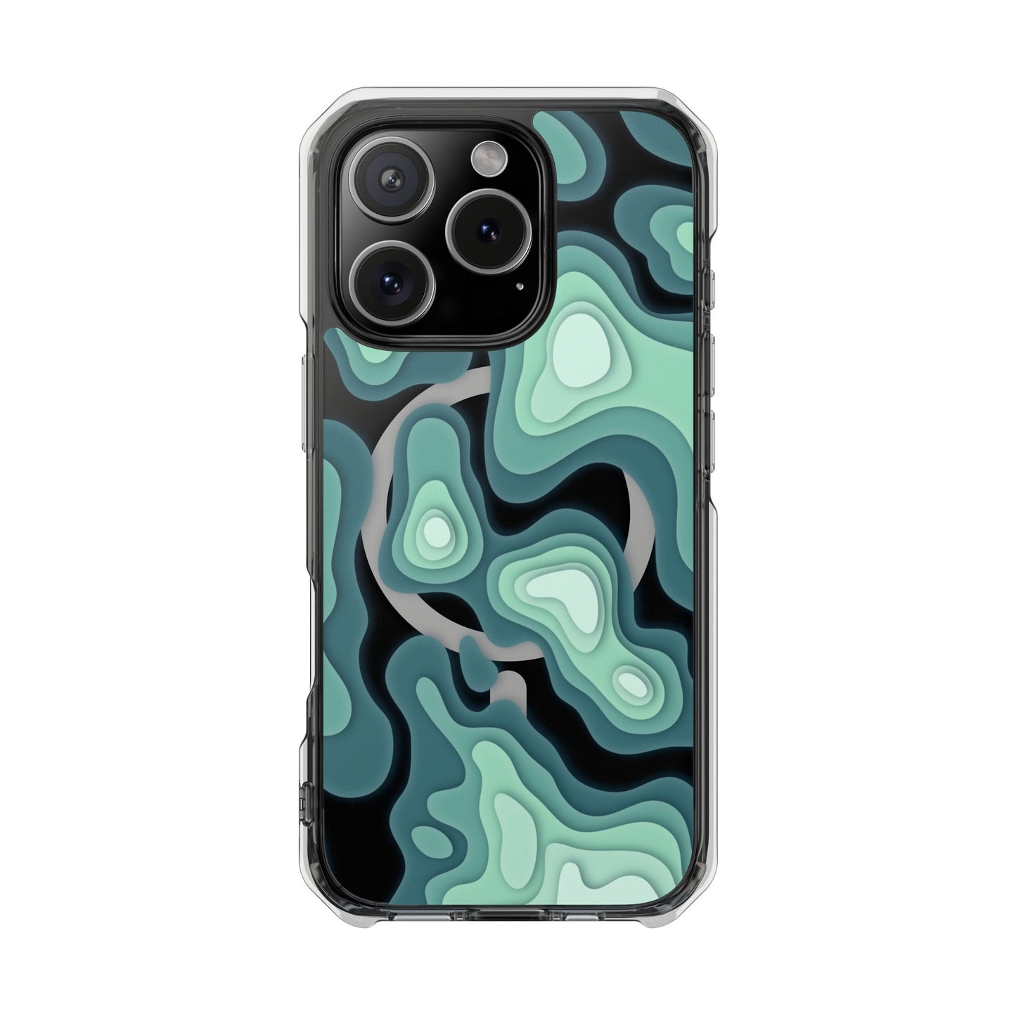 Abstract Wave Topographic Map Design - Magnetic iPhone Case