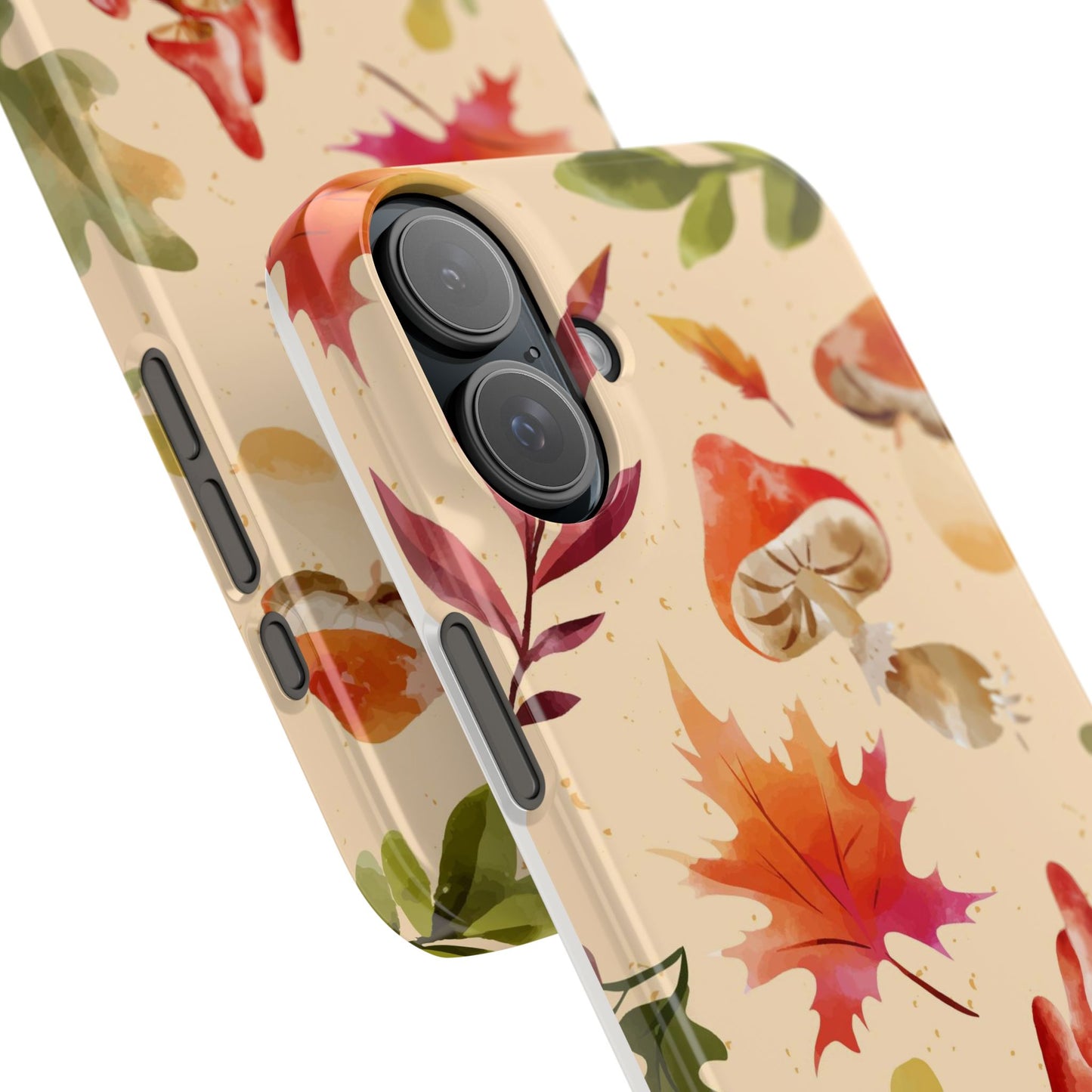 Watercolor autumn season phone cases for iPhone 16, 15, iPhone 14 and iPhone 13.