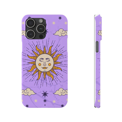 Purple Solar Eclipse Astrology iPhone 16, 15, 14, 13 Case - Celestial Design - Fits iPhone 15 Pro and Max- Ideal Gift for Astrology Enthusiasts