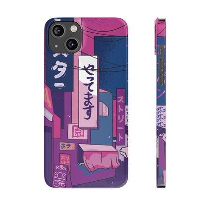 Vaporwave Japanese city Landscape iPhone Case for iPhone 16,  15, 14, and 13