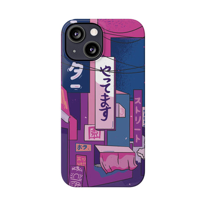 Vaporwave Japanese city Landscape iPhone Case for iPhone 16,  15, 14, and 13