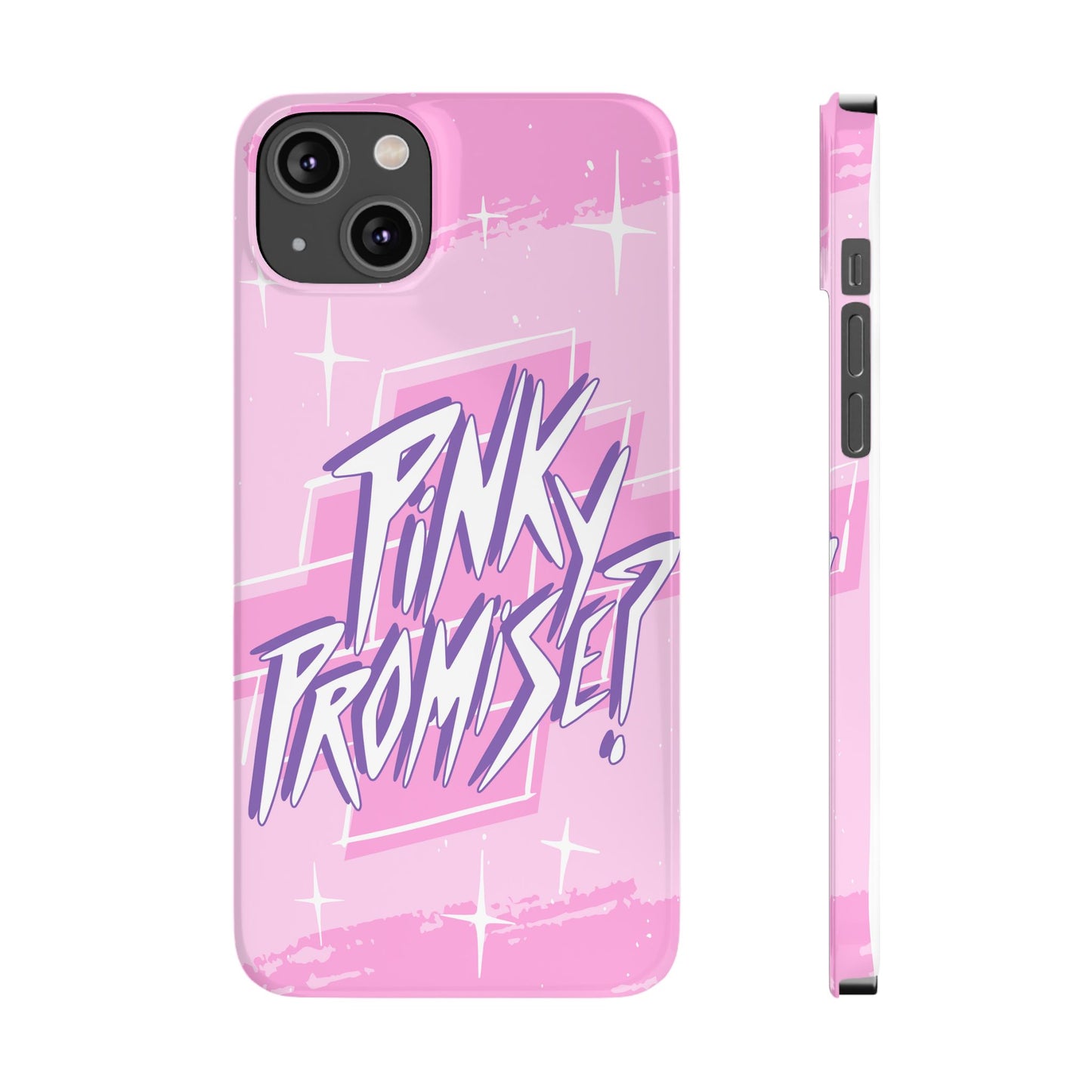 Pink iPhone 16 Case with Modern "Pink Promise" Design and Stars | Compatible with iPhone16,  15 Pro/Max, iphone 14, and iphone 13