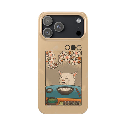 Whimsical Cat and Sushi iPhone Case