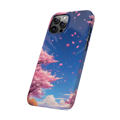 Japanese sky landscape sakura flowers - anime style