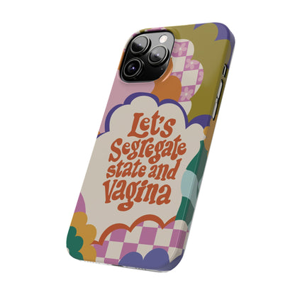 Lets segregate state and vagina feminist iphone case