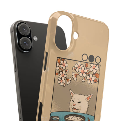 Whimsical Cat and Sushi iPhone Case – Meme-Inspired