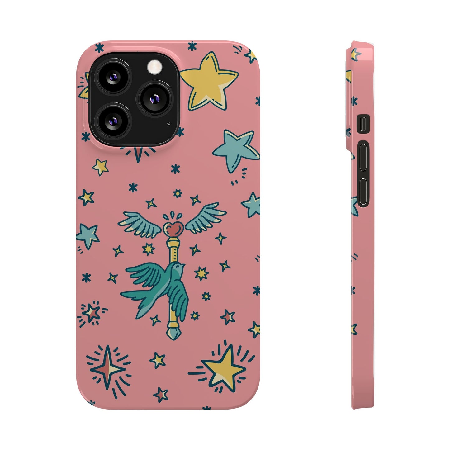 iPhone Pink Color Stroke Case: Fantasy Magic - iphone 16, 15 case, iphone 14 case and iphone 13 case